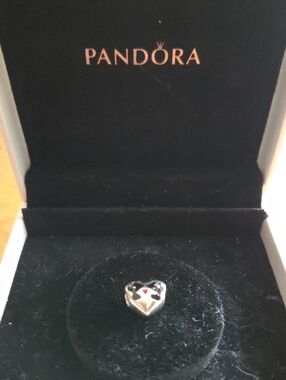 Pandora Disney Believe In Magic Mickey & Minnie Kissing Sterling Silver Heart